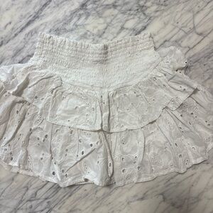 Altar'd State White Ruffle Skirt